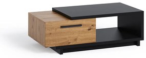 Măsuță cafea Indi 120 (Stejar artisan + Negru mat + Stejar artisan). 1051743
