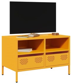 vidaXL Dulap TV, galben muștar, 68x39x43,5 cm, oțel laminat la rece