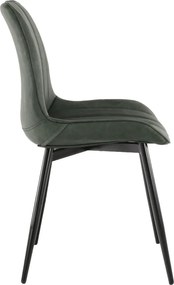 Scaun, piele ecologică verde/negru, HAZAL