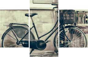 Tablou - Bicicleta de epocă cu flori (90x60 cm)