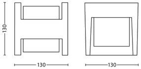 Corp de iluminat LED de exterior MYGARDEN ARBOUR 2xLED/4,5W/230V IP44 Philips 16459/93/16