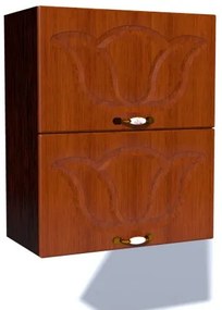 Corp superior 60 cu 2 usi orizontale Zebra MDF frunza cedru