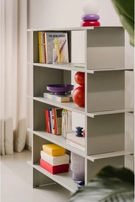 Bibliotecă gri deschis din metal 120x156x37 cm Hes – noo.ma