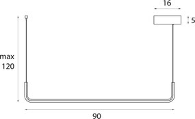 Lustra suspendata liniara LED Urus