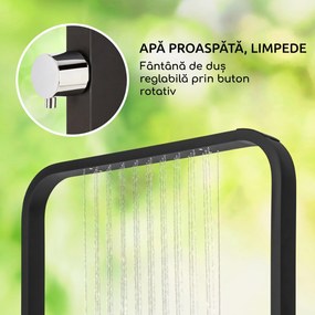 Blumfeldt Sumatra Breeze Square duș de grădină WPC aluminiu 70x55cm pătrat