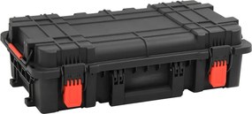 vidaXL Carcasă de transport portabilă, negru, 56,5x34x16 cm, PP