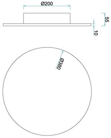 Aplica LED stil ambiental BORA BORA 2700K 30W alba MA-C0130