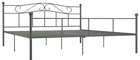284536 vidaXL Cadru de pat, gri, 200 x 200 cm, metal