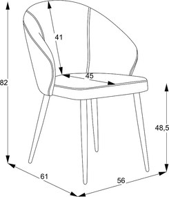 Scaun tapitat  si piciore metal  clasa A