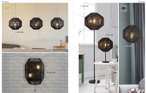 Aplica de perete modena Wicker 11201-2BK SRT
