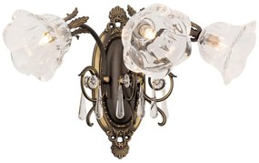 Aplica de perete design clasic LA BOHEME 3L, patina veche