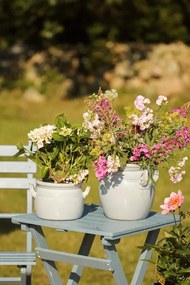 Ghiveci din ceramică glazurată manual 2L bleu deschis, „Brobacka"