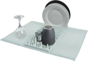 Scurgător de vase albastru deschis din plastic 50x38 cm – Homéa