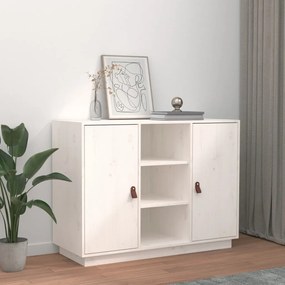 vidaXL Dulap, alb, 100x40x75 cm, lemn masiv de pin