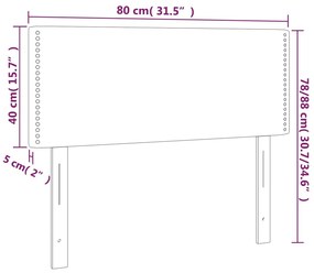 Tablie de pat, maro, 80x5x78 88 cm, piele ecologica 1, Maro, 80 x 5 x 78 88 cm