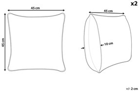 Set 2 buc perne decorative 45 x 45 cm Tso (verde). 1079896