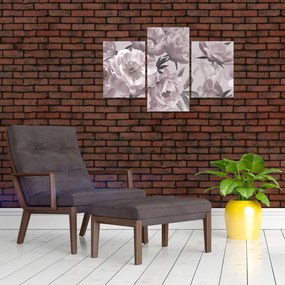 Tablou - Vintage bujorii (90x60 cm)