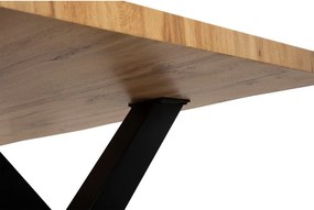 Masă de dining cu aspect de lemn de stejar 90x160 cm Kora – Bonami Essentials