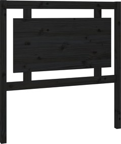 vidaXL Tăblie de pat, negru, 95,5x4x100 cm, lemn masiv de pin