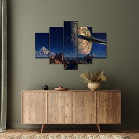Tablou - Vizita extraterestrului (150x105 cm)