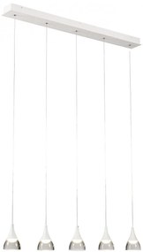 Lustra cu pendule LED design modern Dalmatia 5 white