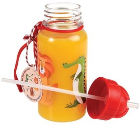 Sticlă pentru copii roșie din tritan 500 ml Colourful Creatures – Rex London