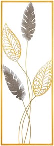 Decoratiune perete TIMEYI, auriu, metal, 32x5x90 cm