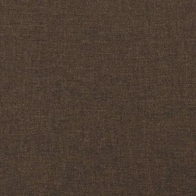 Cadru de pat, maro inchis, 200x200 cm, material textil Maro inchis, 35 cm, 200 x 200 cm
