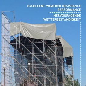 JAGO Prelata 650 g/m², ochiuri de aluminiu, gri, 3 x 6 m