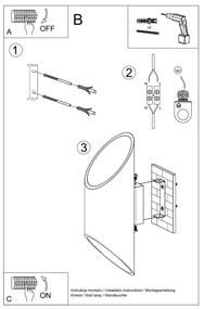 Aplică perete PENNE 30 1xG9/40W/230V negru