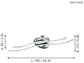 Eglo 96308 - LED Plafoniera SELVINA LED/6W+LED/7W