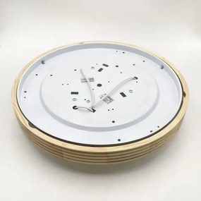 Plafonieră NATURAL MODERN SLIM 3xE27/15W/230V Ø 47,5 cm, finisaj pin