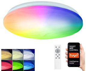 Plafonieră LED RGB dimabilă WAVE LED/30W/230V Wi-Fi Tuya Solight WO792 + telecomandă