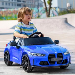 AIYAPLAY Mașinuță Electrică BMW M4 pentru Copii, Albastră | Aosom Romania