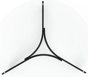 Măsuță de cafea neagră rotundă cu blat din sticlă 87x87 cm Madera – Umbra