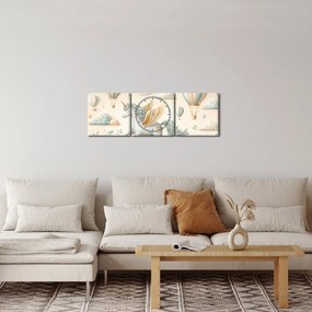 Tablou - Unicorn fericit (cu ceas) (90x30 cm)