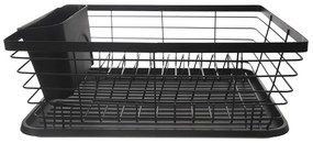 Scurgător de vase negru din metal 36x30,5 cm Radka – Orion