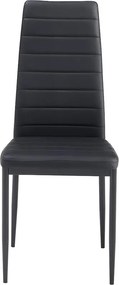Set de dining 4x scaune + masă Catini AUSTIN - Negru