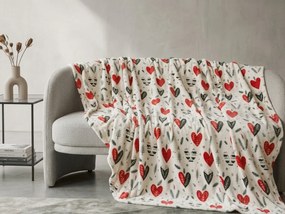 Patura Cocolino WINTER HEARTS, colorata Dimensiune: 200 x 220 cm