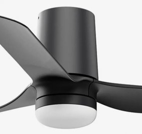 Ventilator LED dimabil de tavan FARO 33834WT-1TW MINI PUNT TUB S 10W/230V negru d. 90 cm WT + telecomandă