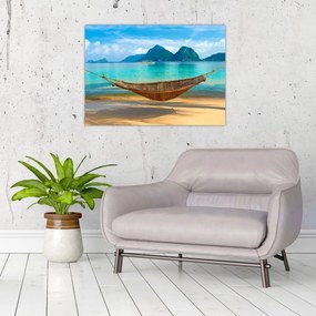 Tablou - Hamac pe plajă (70x50 cm)