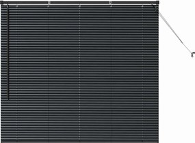 vidaXL Jaluzele venetiene Manual Negru 130 x 145 cm Aluminiu
