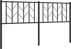 vidaXL Tăblie de pat de schimb metalică, negru, 160 cm