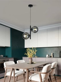 Lustra N6804-2 abajururi elegante, finisaj negru