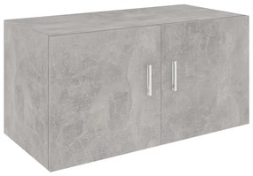 802799 vidaXL Dulap montat pe perete, gri beton, 80 x 39 x 40 cm, PAL