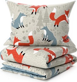 Lenjerie de pat creponata pentru patut Renforce FOXIVA grena Dimensiune lenjerie de pat: 45 x 65 cm | 90 x 140 cm