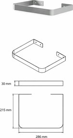 Coș gunoi încorporabil Ecomax Belt, montabil pe ușă, gri orion, 1 x 15 l H:300 mm; L:300 mm; A:220 mm, Polipropilenă/ Oțel inoxidabil, Gri orion