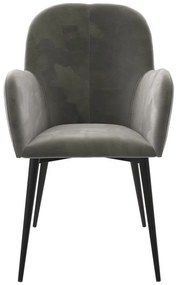 Scaun de sufragerie gri tapițat Fitz – Støraa