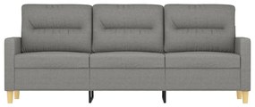 Canapea cu 3 locuri, gri inchis, 180 cm, material textil Morke gra, 198 x 77 x 80 cm