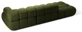 Canapea modulară verde cu tapițerie din țesătură bouclé 288 cm Bellis – Micadoni
